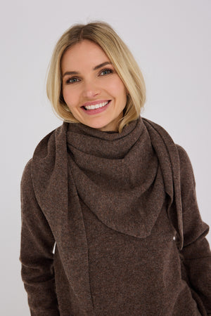 A-View Merino knit scarf AV8238 Scarfs 117 Brown