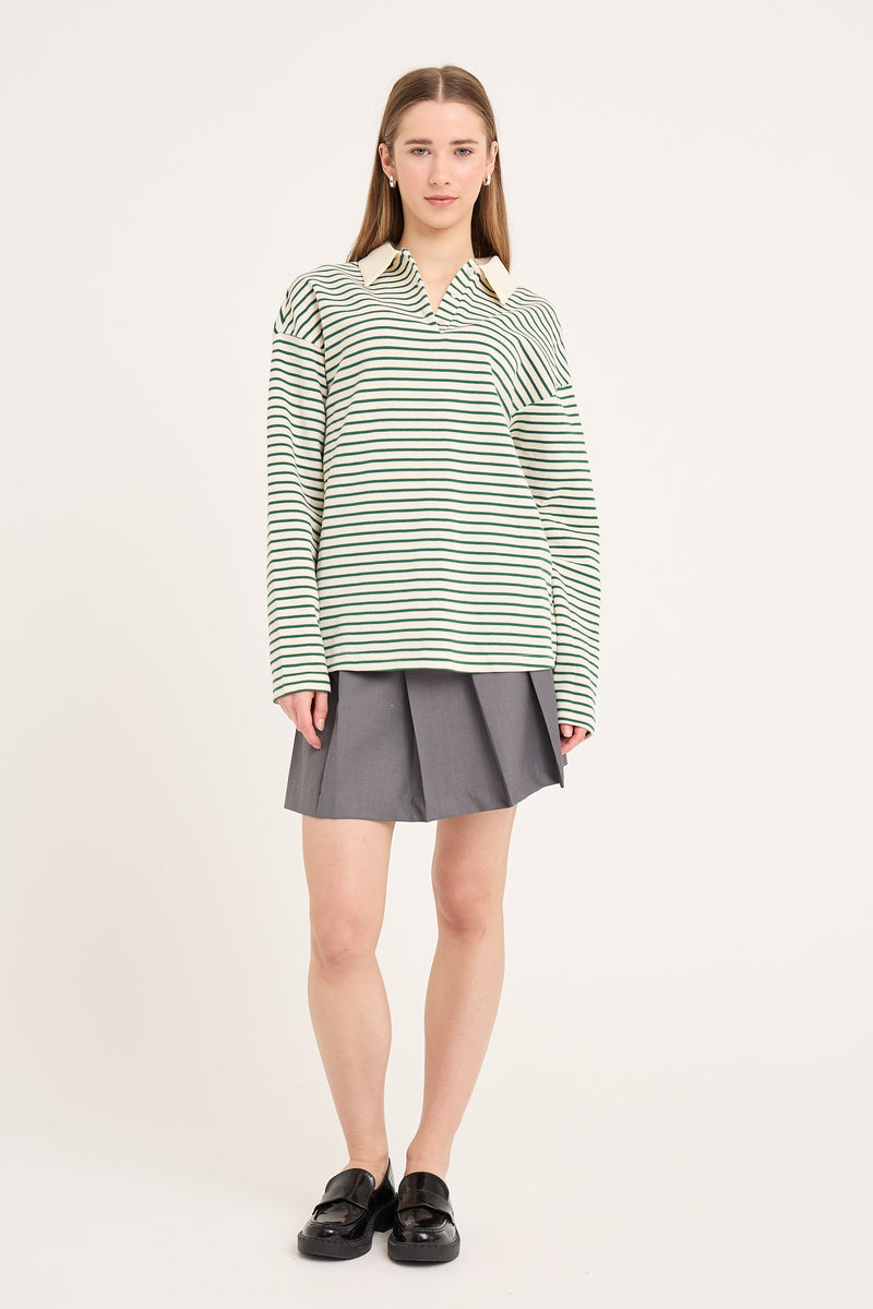 A-View Nila polo blouse AV6042 Blouse 068 White/green