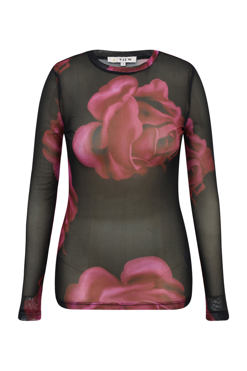 A-View Ophelia blouse AV7018 Blouse 163 Black/Pink