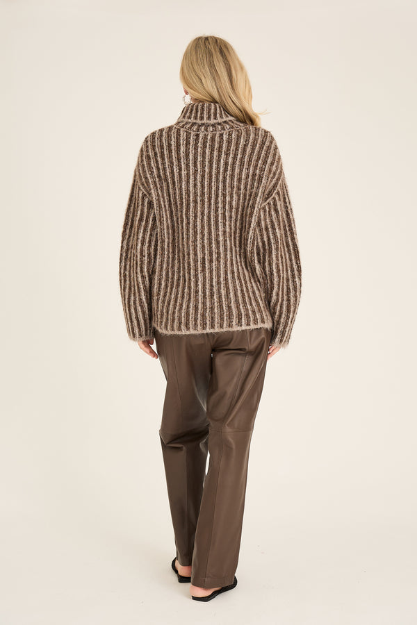 A-View Orkido knit pullover AV6018 Knit 186 Sand/brown