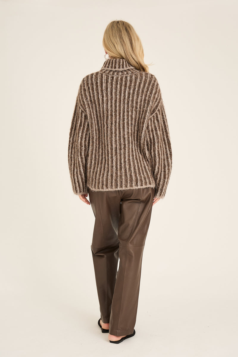 A-View Orkido knit pullover AV6018 Knit 186 Sand/brown