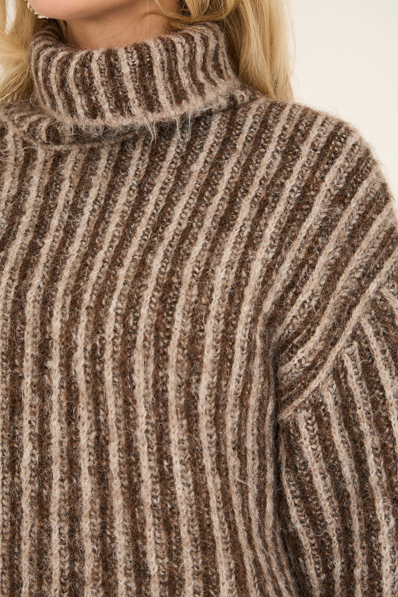A-View Orkido knit pullover AV6018 Knit 186 Sand/brown