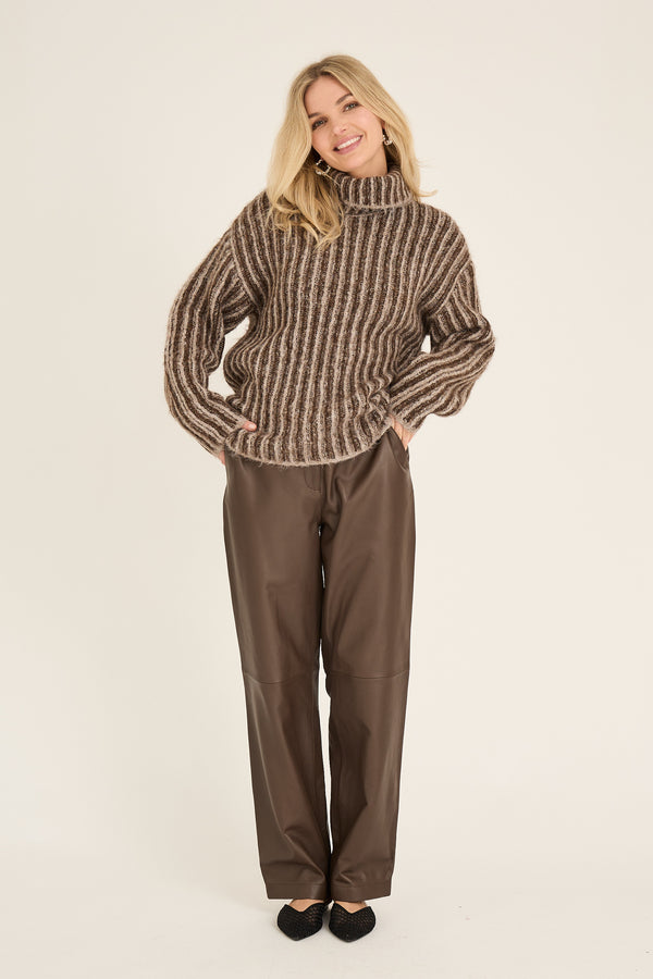 A-View Orkido knit pullover AV6018 Knit 186 Sand/brown