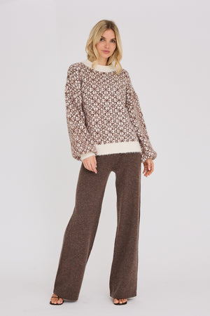 A-View Oslo knit pullover AV8333 Knit 071 Cream/Brown