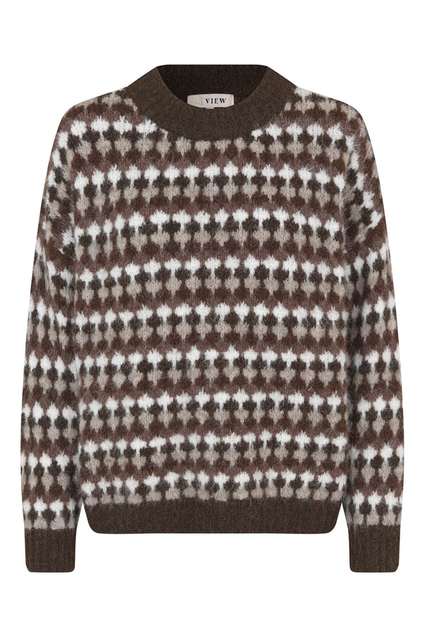 A-View Patrisia Knit Pullover AV4359 Knit 156 Brown/Sand