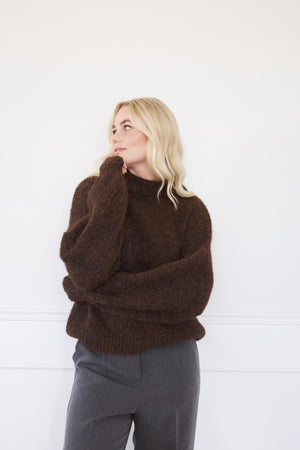 A-View Patrisia solid knit pullover AV4312 Knit 194 Dark brown