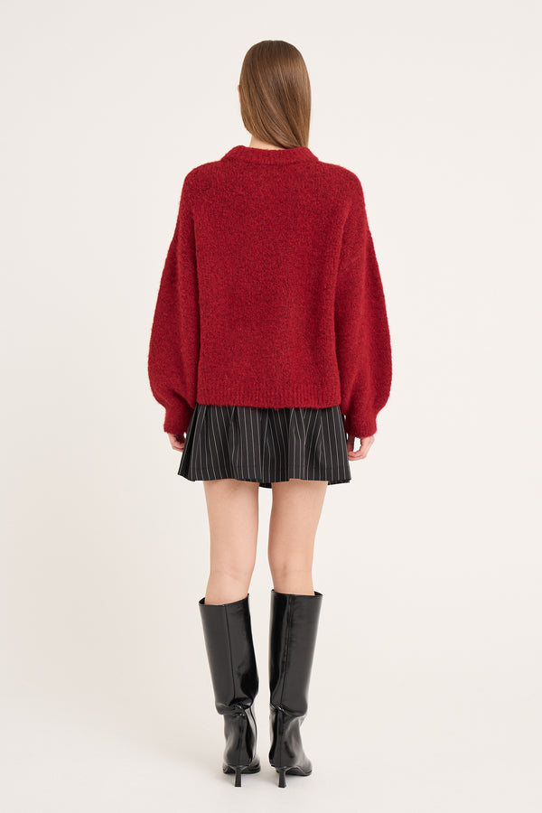 A-View Patrisia solid knit pullover AV4312 Knit 266 Cabernet