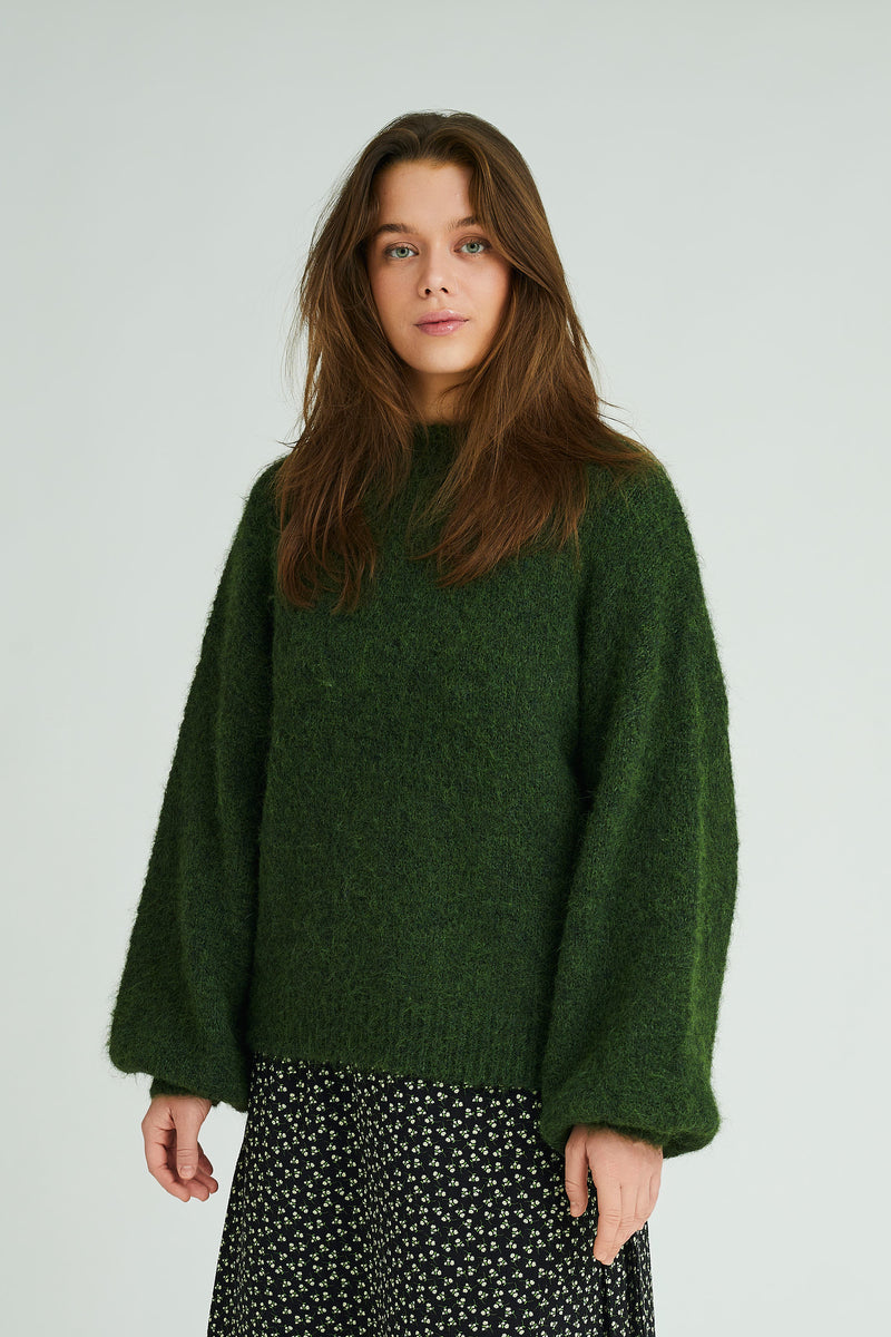 A-View Patrisia solid knit pullover AV4312 Knit 858 dark green