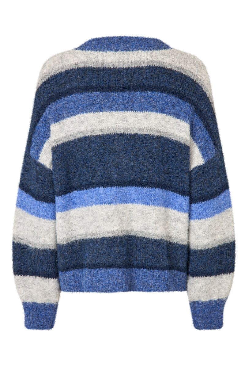 A-View Patrisia stripe cardigan AV4664 Knit 788 Blue/navy