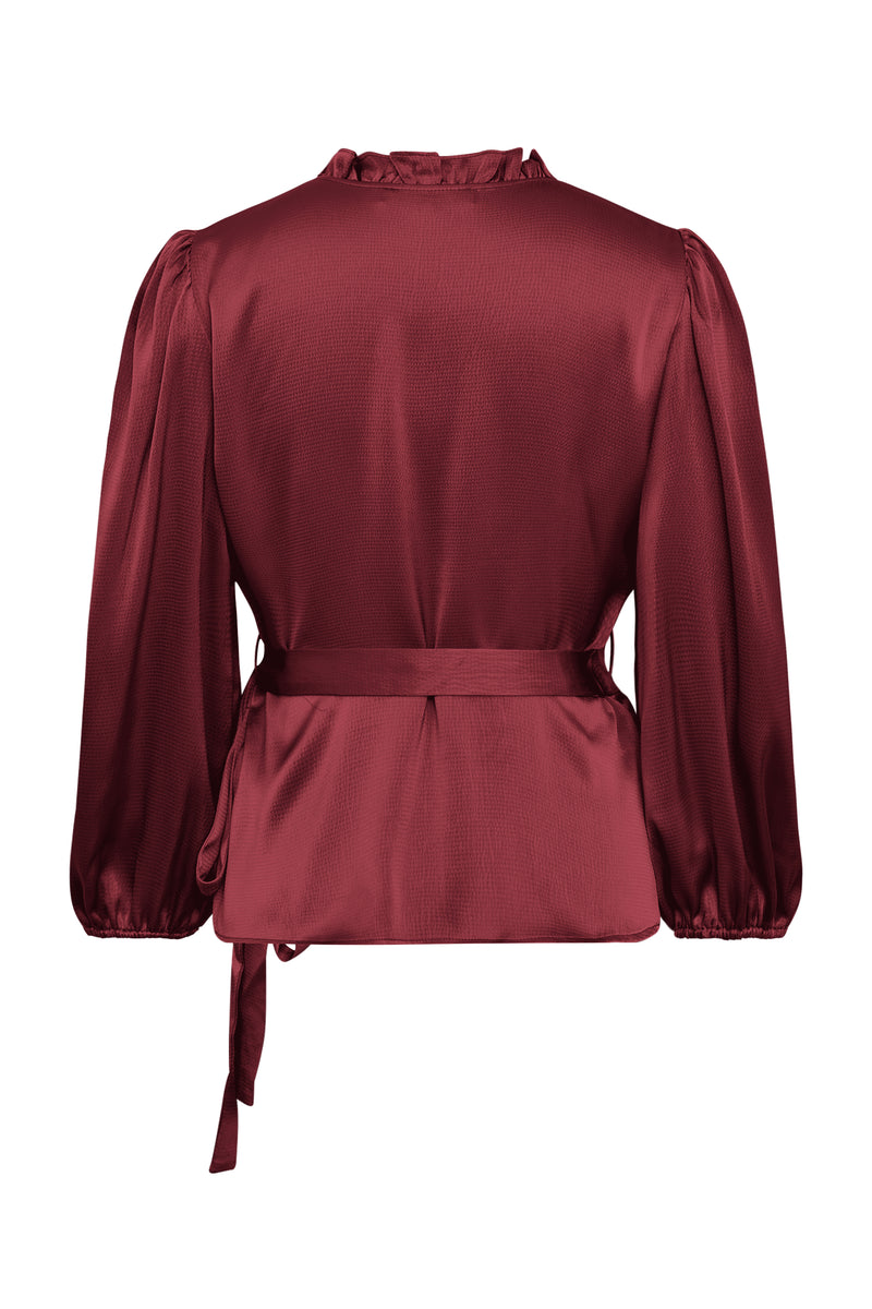 A-View Peony 3/4 Sleeve Blouse AV5082 Blouse 042 Bordeaux