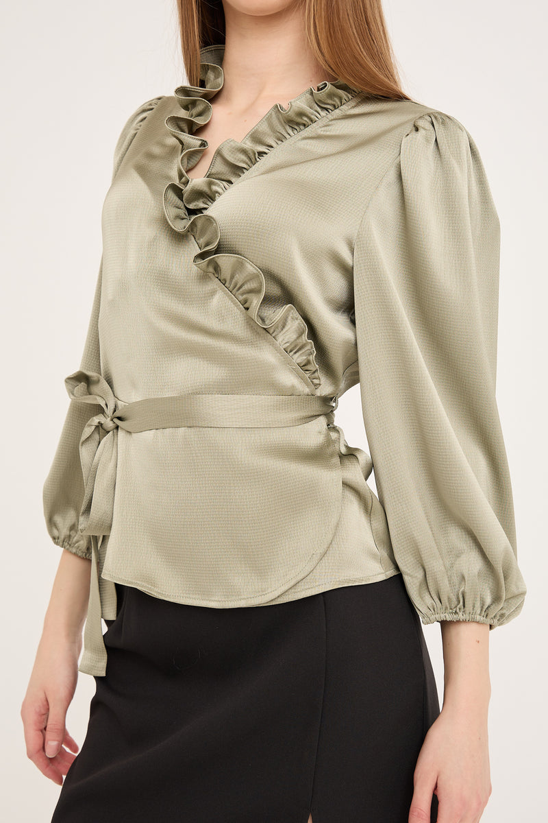 A-View Peony 3/4 Sleeve Blouse AV5082 Blouse 148 Pale green