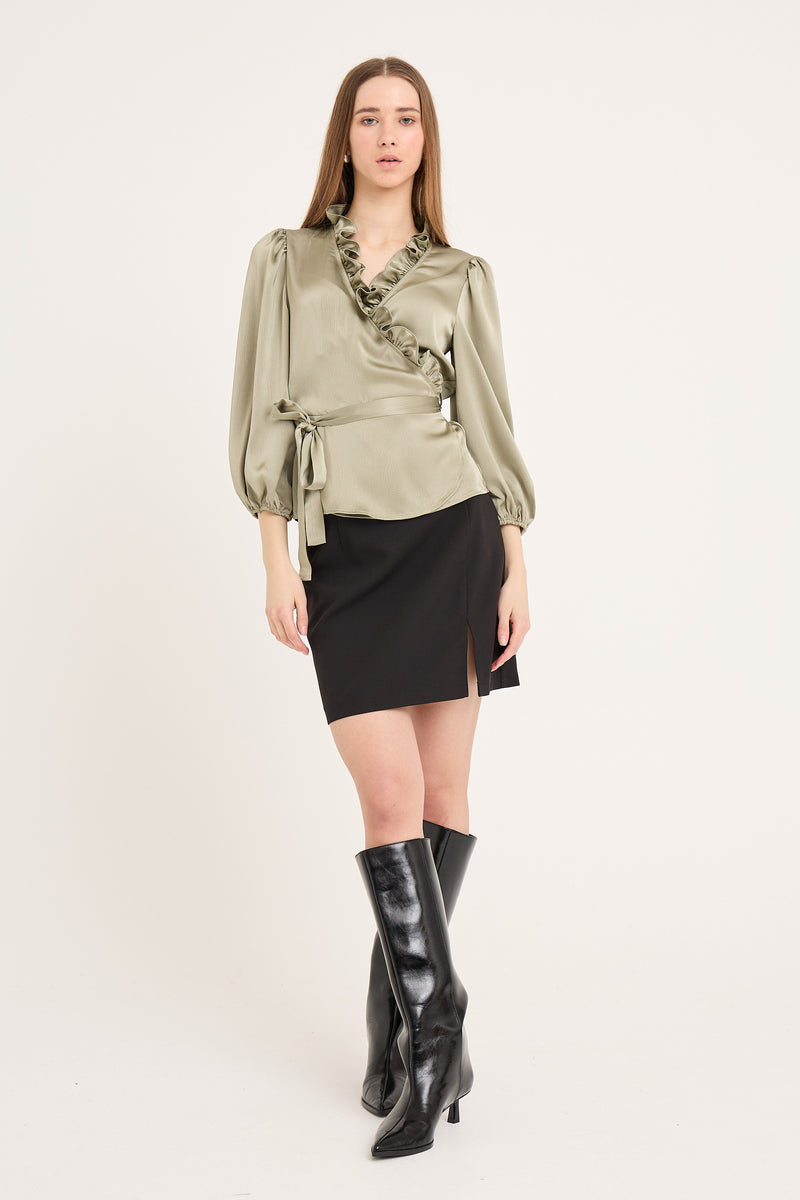 A-View Peony 3/4 Sleeve Blouse AV5082 Blouse 148 Pale green
