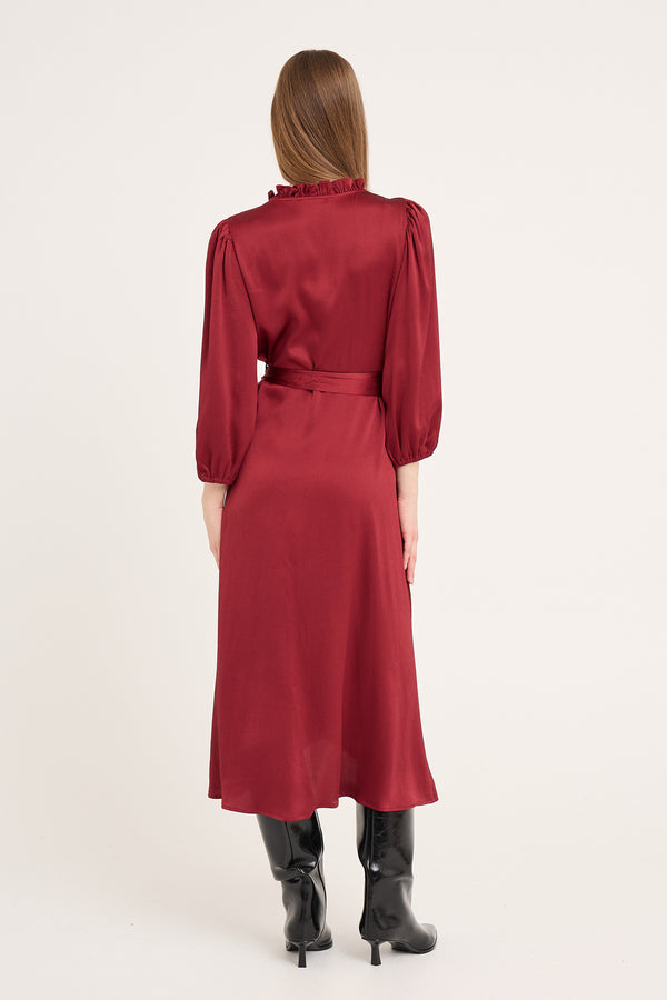 A-View Peony 3/4 Sleeve dress AV6026 Dresses 042 Bordeaux
