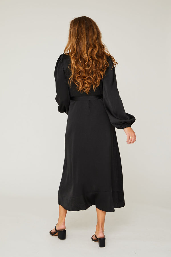 A-View Peony long sleeve dress AV4423 Dresses 999 Black