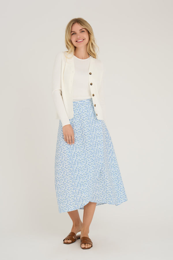 A-View Peony wrap skirt AV4601 Skirt 091 Blue/white