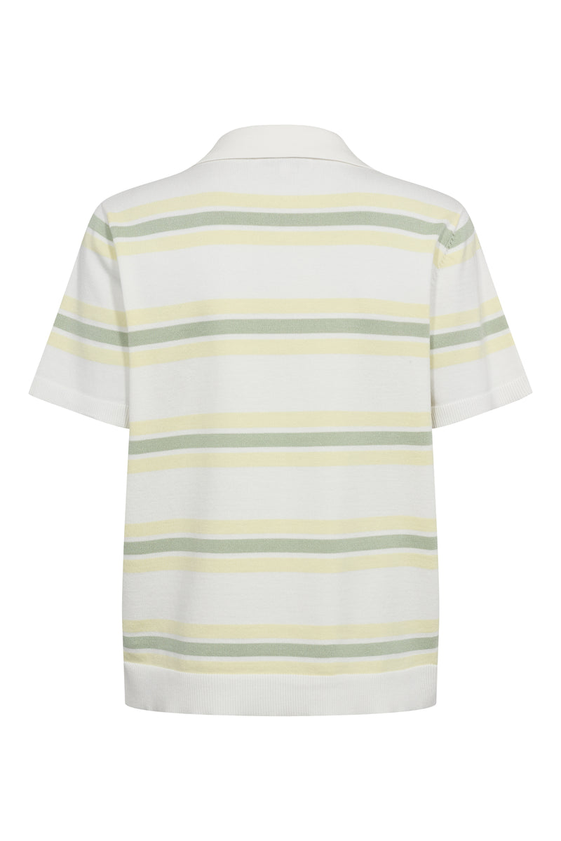 A-View Polo Stripe Knit Blouse AV5060 Blouse 200 White/Yellow