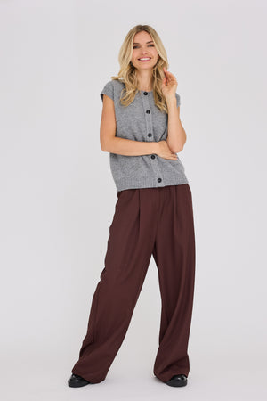 A-View Rena Knit Vest Vest 990 Medium Grey Melange