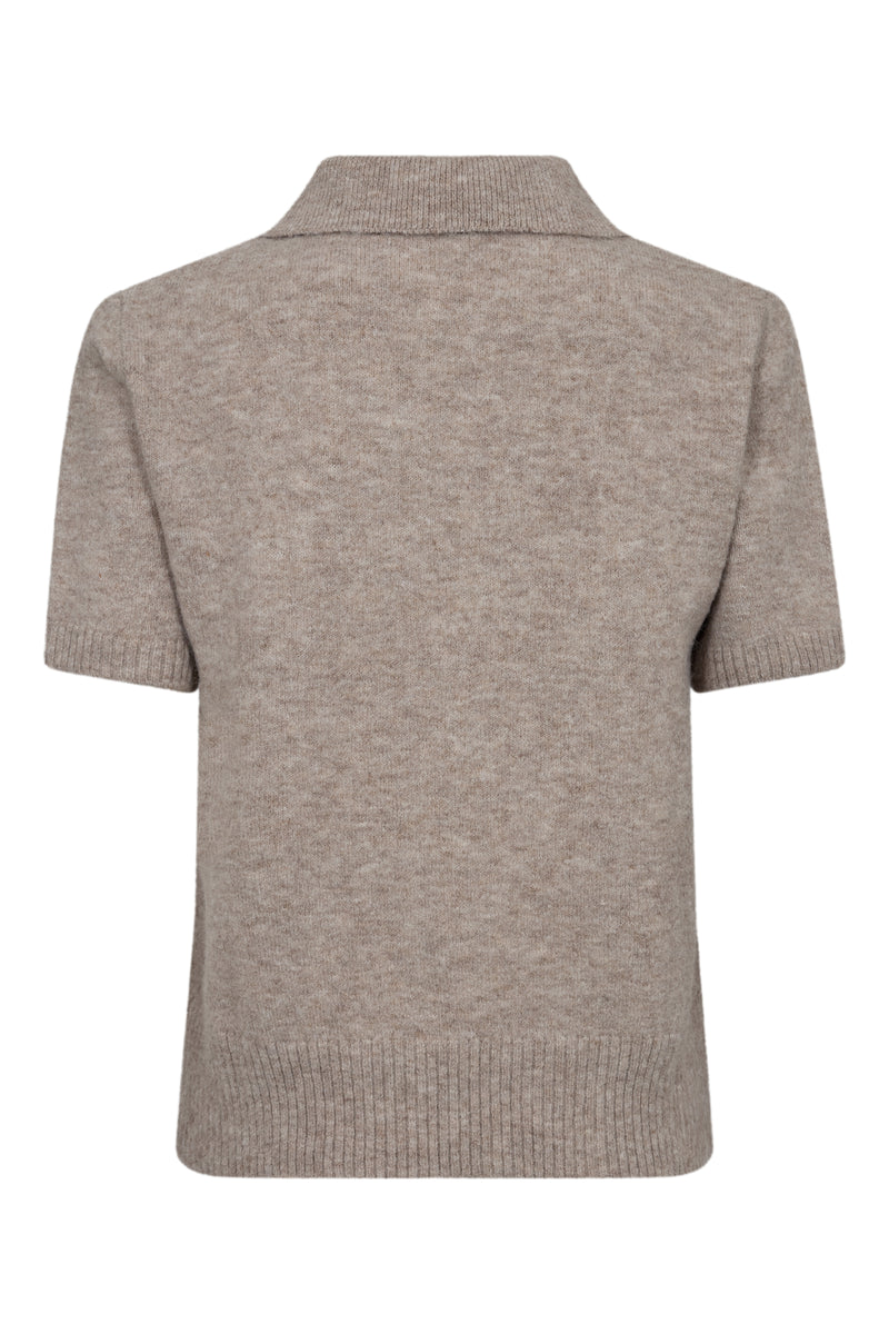 A-View Rena polo knit blouse AV6047 Knit 004 Sand