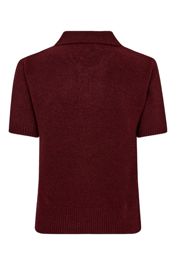 A-View Rena polo knit blouse AV6047 Knit 042 Bordeaux