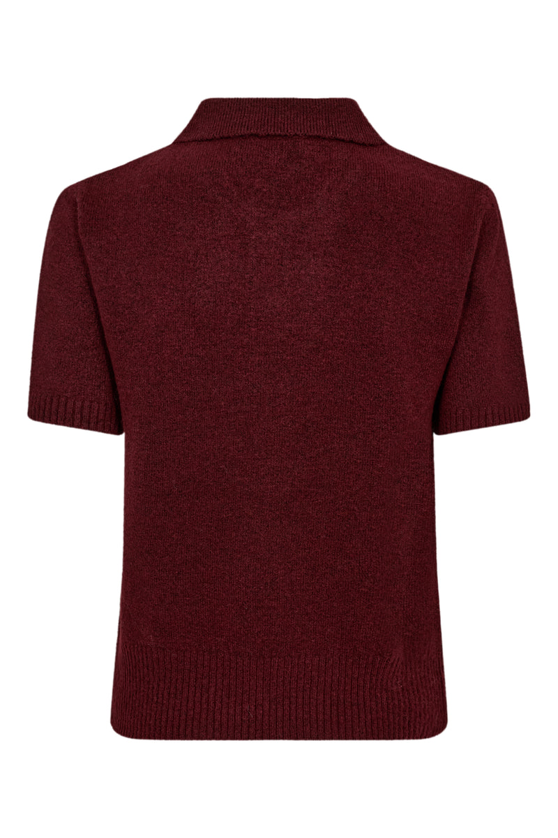 A-View Rena polo knit blouse AV6047 Knit 042 Bordeaux