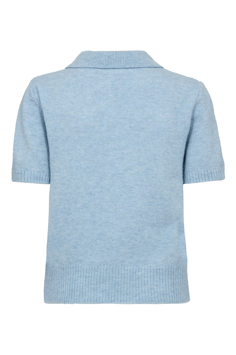 A-View Rena polo knit blouse AV6047 Knit 282 Light Blue