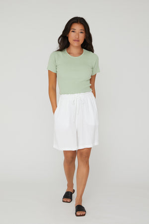 A-View Rib knit short sleeve top AV4460 Knit 011 Mint