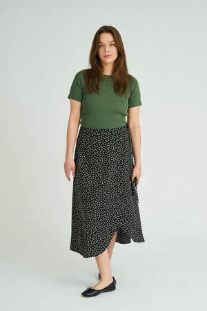 A-View Rib knit short sleeve top AV4460 Knit 062 Forest Green