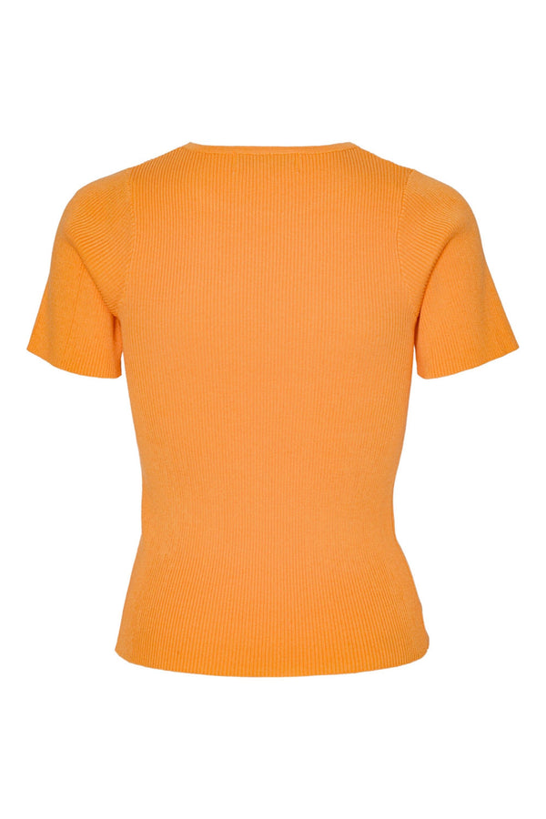 A-View Rib knit short sleeve top AV4460 Knit 250 Orange