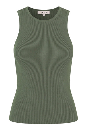 A-View Rib knit tank top AV4459 Knit 062 Forest Green