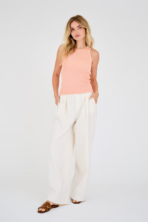 A-View Rib knit tank top AV4459 Knit 295 Peach