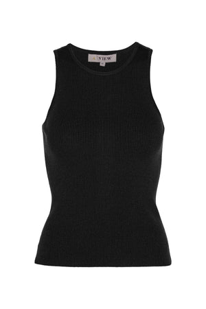 A-View Rib knit tank top AV4459 Knit 999 Black