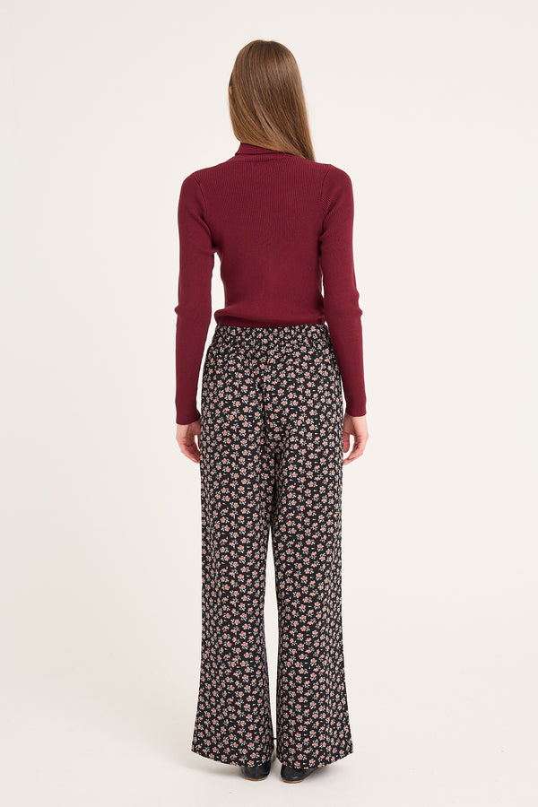 A-View Rib rollneck blouse AV4613 Knit 250 Burgundy