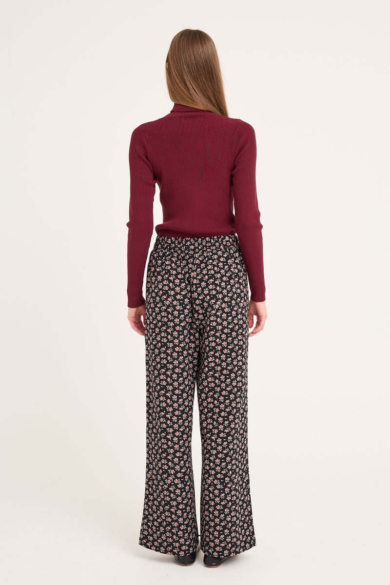 A-View Rib rollneck blouse AV4613 Knit 250 Burgundy