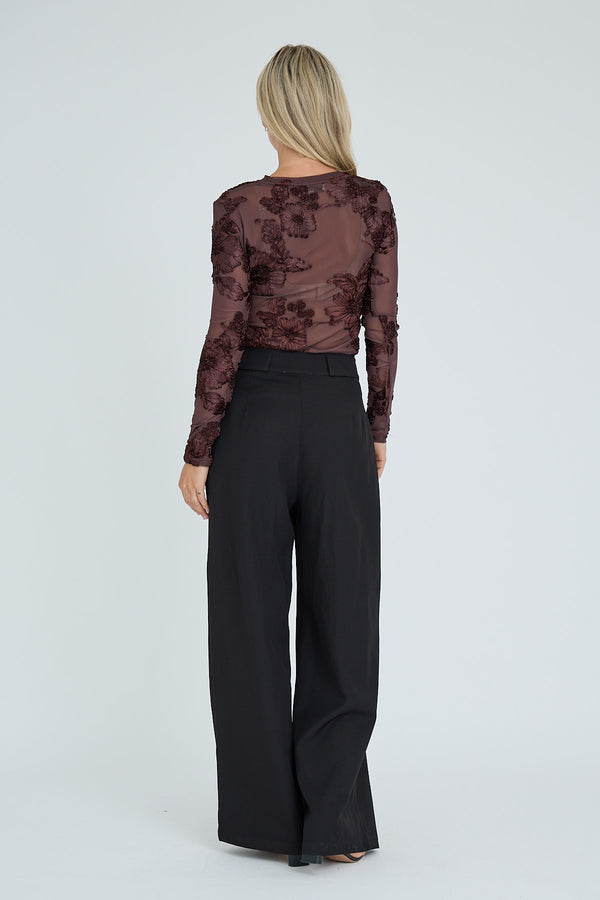 A-View Romy blouse AV8079 Blouse 194 Dark brown