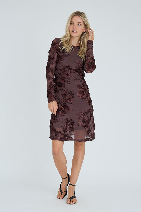 A-View Romy short dress AV8074 Dresses 194 Dark brown