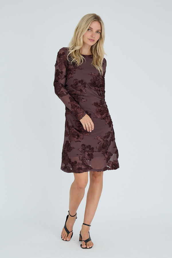 A-View Romy short dress AV8074 Dresses 194 Dark brown
