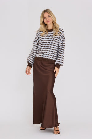 A-View Sassi knit pullover AV7072 Knit 150 Brown/Blue