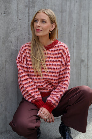 A-View Sassi knit pullover AV7072 Knit 373 Bordeaux/Rose
