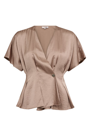 A-View Sateen Blouse Blouse 316 Almond