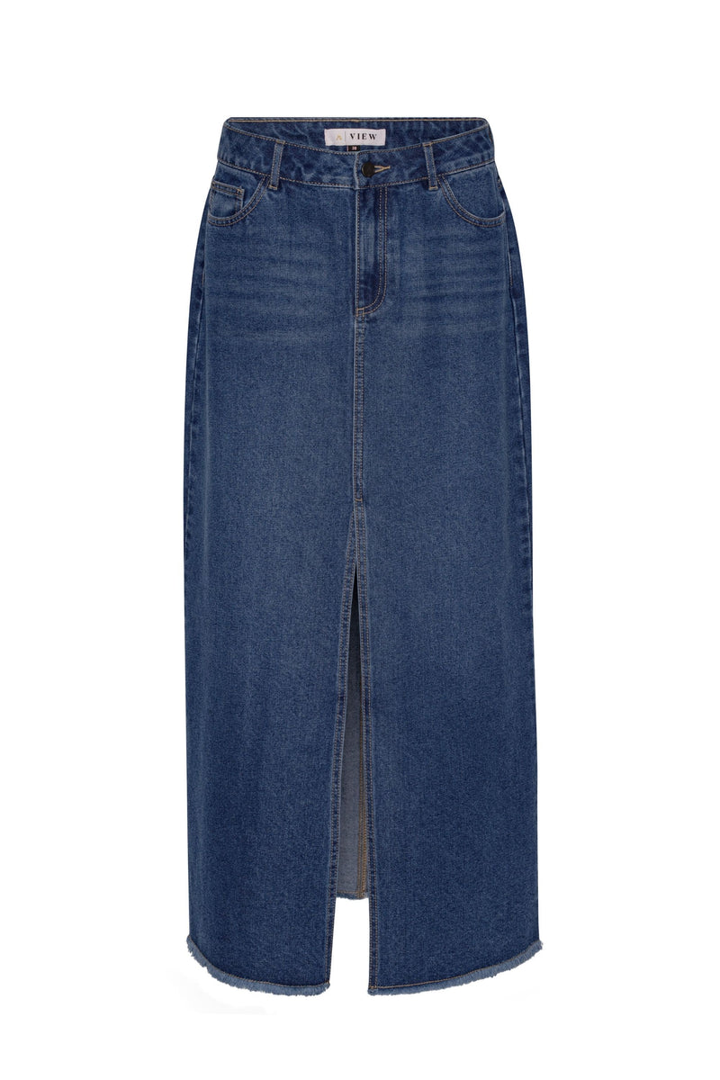 A-View Sean denim long skirt AV4547 Skirt 286 Denim blue