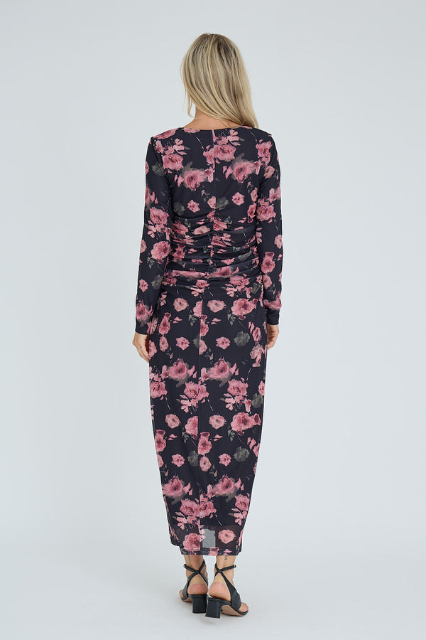 A-View Selmina dress AV8082 Dresses 371 Black/Rosa