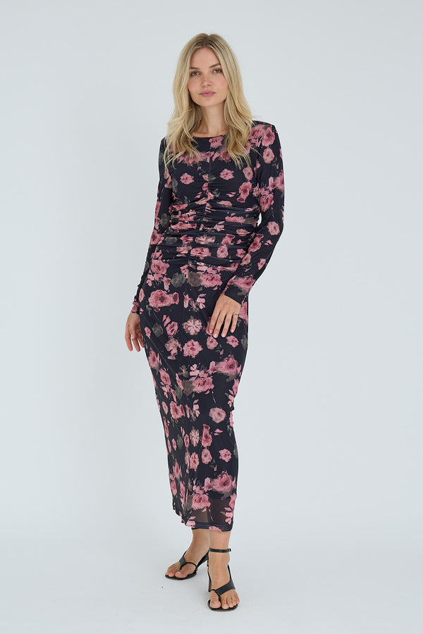A-View Selmina dress AV8082 Dresses 371 Black/Rosa