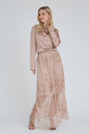 A-View Sinda Drape Blouse Blouse 316 Almond