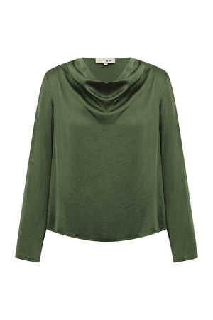 A-View Sinda Drape Blouse Blouse 858 Dark Green