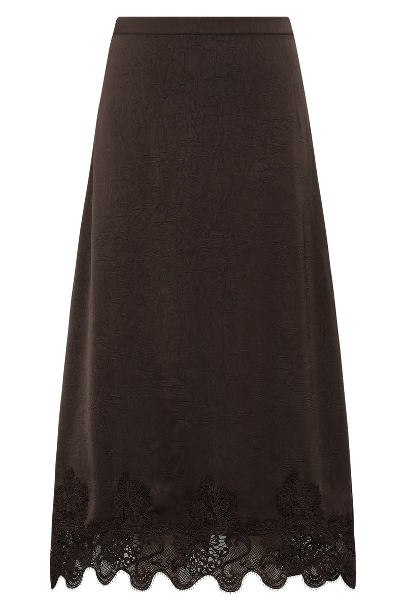 A-View Sinda Lace skirt AV8207 Skirt 194 Dark brown