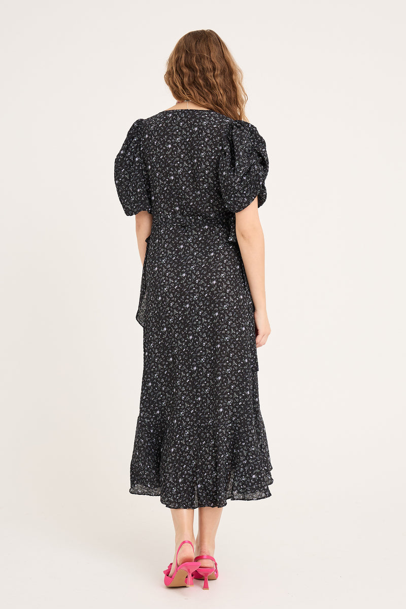 A-View Sinda Print Dress AV5097 Dresses 368 Black/Light Purple