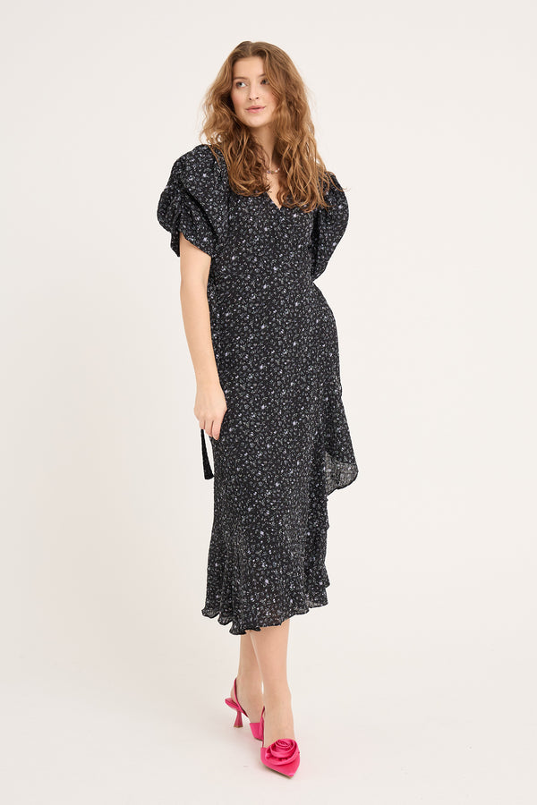 A-View Sinda Print Dress AV5097 Dresses 368 Black/Light Purple