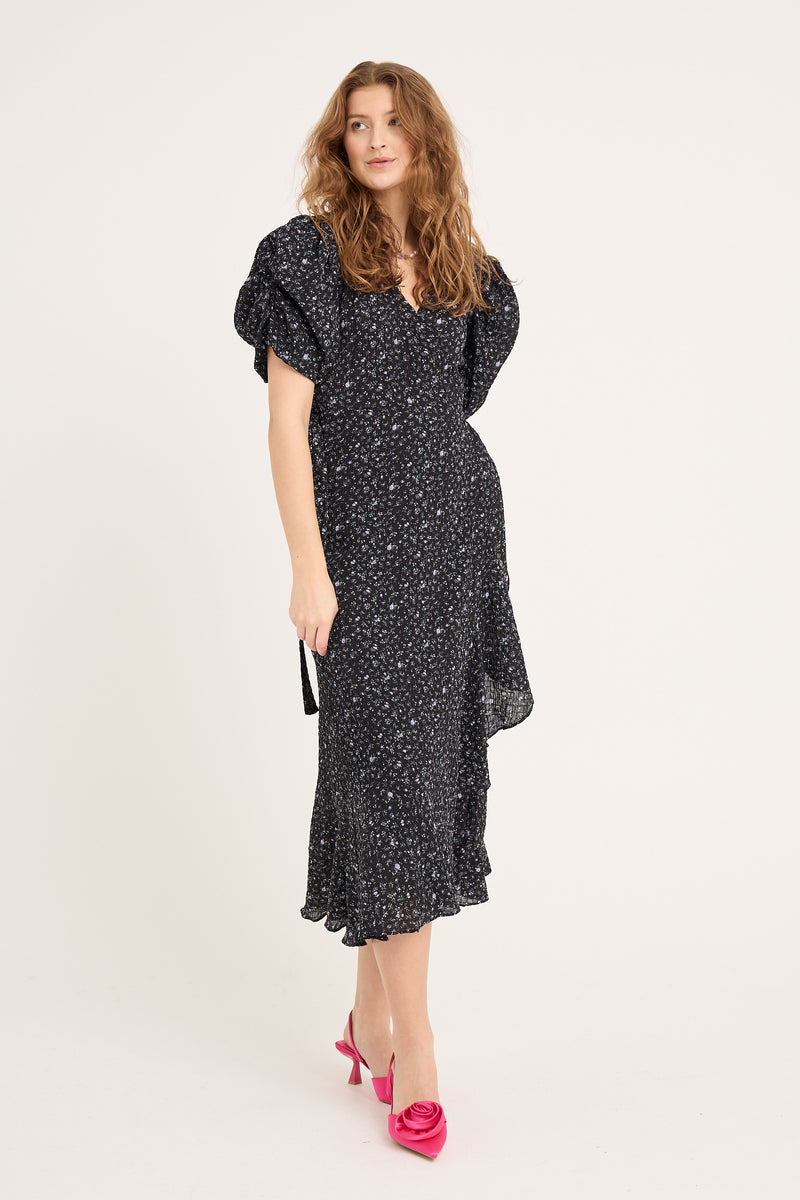 A-View Sinda Print Dress AV5097 Dresses 368 Black/Light Purple