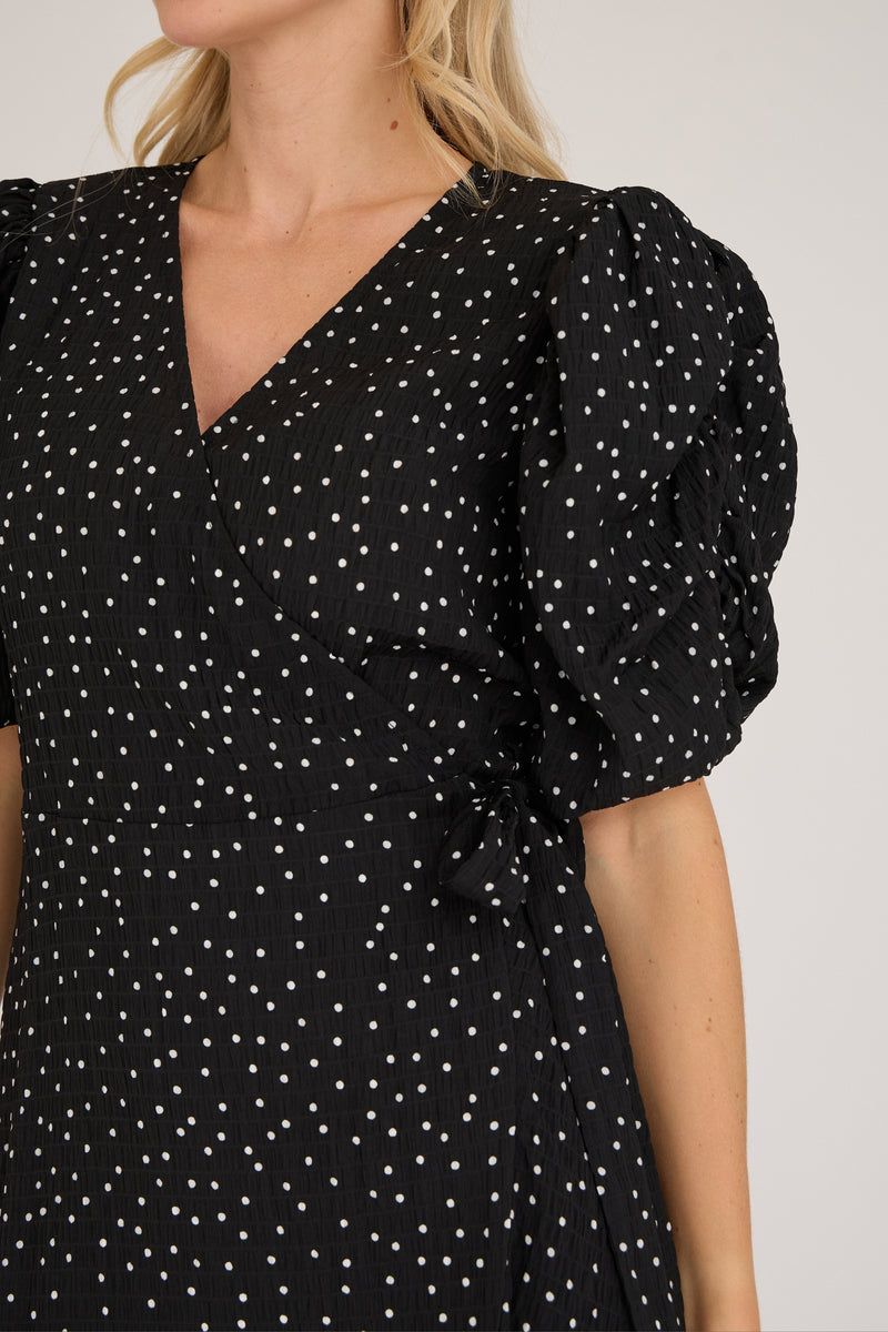 A-View Sinda dot dress AV8152 Dresses 067 Black/White