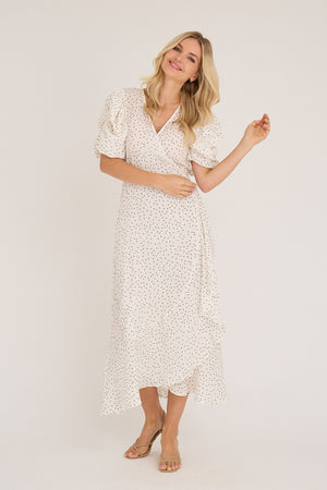 A-View Sinda dot dress AV8152 Dresses 071 Cream/Brown